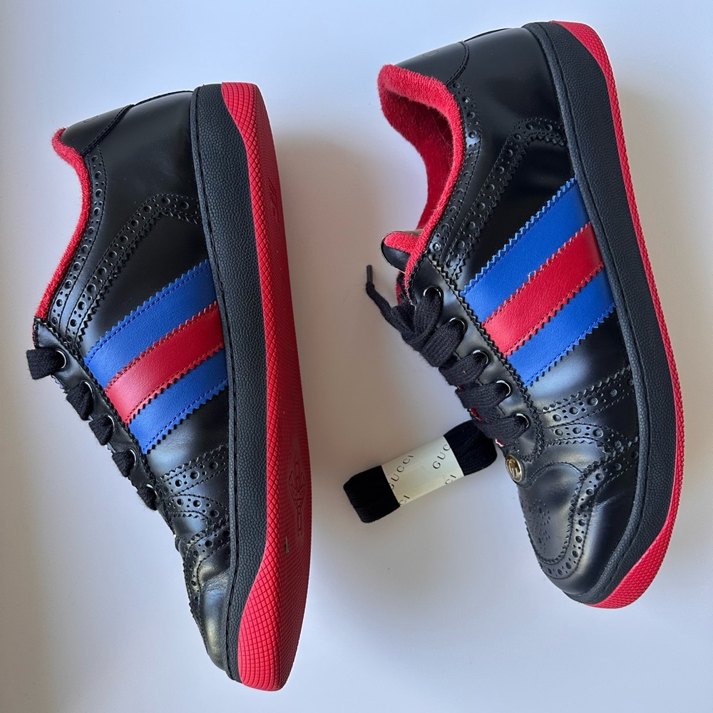 NEW Gucci  Black and Red Sneakers - Picture 13 of 16